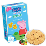 小猪佩奇 蔬菜饼干 益生元膳食纤维钙 卡通代早餐儿童小饼干盒装 120g