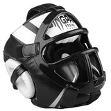 竞派全封闭拳击头盔成人儿童护脸面罩护头散打跆拳道护具搏击 黑色M码