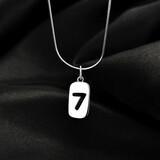 xlove数字7项链女S925银lucky幸运情侣吊坠锁骨链轻奢ins送女友礼物 幸运数字7项链银色