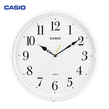 卡西欧（CASIO） 13英寸静音挂钟客厅钟表时钟表挂墙创意现代日式简约石英钟 经典白IQ-88-7PF