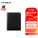 Samsonite/新秀丽男士竖款钱夹商务休闲短款皮夹牛皮钱包礼盒装 TK6*09002