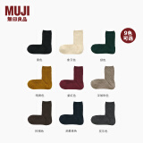 无印良品 MUJI 女式 合脚直角 缆绳袜 袜子 DAJ13C1A 黑色 23-25cm/36-40码