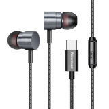 纽曼 (Newmine) XLT06 typec耳机线控音乐手机数字耳机type-c版入耳式有线耳机 锖色