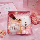 露趣元旦圣诞节礼物生日女送女朋友闺蜜男生同学老婆杯子老师员工礼品 补水仪+粉M杯+勺+花束+灯