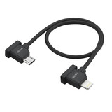 尘土 适用于dji大疆无人机遥控器手机连接线 Air 2配件mini2 se御mavic数据连接线遥控 无人机连接线 安卓无人机转苹果手机 0.15米