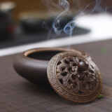 达埔  花香盘香 桂花茉莉薰衣草家用室内熏香 古纹炉+铜香托+盘香 古纹炉+铜香托+盘香