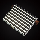 双枪（TEAMPISTOL） 铜质烟盒 镀铬镜面瓦楞 防潮抗压烟夹个性时尚波浪屋檐瓦 二十支 20支