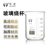 HUANQIUU 环球玻璃烧杯500ml实验杯透明带刻度喝水杯大小量杯高硼硅耐高温实验室用器材 1000ml