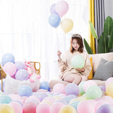 倍欢喜 马卡龙气球儿童生日周岁派对场景卡通装饰网红婚庆婚礼汽球布置  马卡龙混色50只装