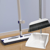 利临拖把 免手洗平板拖把42cm家用 2配布+扫帚扫把簸箕套装