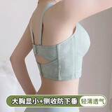 颂梵希（SONGFANXI）内衣女大胸显小薄款聚拢收副乳调整型防下垂胖mm大码文胸罩夏季 翡翠绿 85C