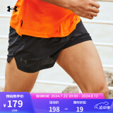 安德玛（UNDERARMOUR）春夏Launch Performance男子跑步运动短裤1377813 黑色001 3XL