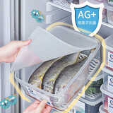 sungsa冰箱保鲜盒食品级冷冻盒收纳盒水果盒双开门大骨头冷藏冰柜储藏盒 抗菌款（单个装） 5.5L