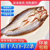鄂峰 翘嘴鱼白鱼 湖北特产刁子鱼风干 阳干大白刁咸鱼腌鱼糍粑鱼整条 2条大白刁丨每条净重250-350g