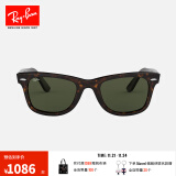 雷朋（RayBan）太阳镜徒步旅行运动户外方形墨镜显脸小眼镜0RB2140F可定制 902玳瑁色镜框绿色镜片 尺寸52