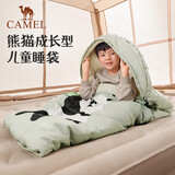 骆驼（CAMEL）春夏季薄款户外露营过夜加厚冬季防寒羽绒棉睡袋164BAF5643银化绿