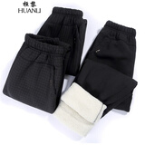 桓黎老年人衣服加绒加厚休闲保暖棉裤奶奶装冬季裤子妈妈装中老年女装 黑色（羊羔绒）【一条】 XL 建议90-105斤