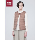 无印良品（MUJI）女式 轻量羽绒便携式 背心  烟熏粉色 M 