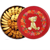 珍妮小熊香港珍妮小熊曲奇珍妮曲奇聪明小熊饼干四味640g进口礼盒装 640g双层