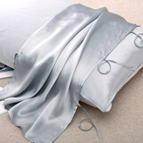 桑宋重磅真丝枕巾丝绸枕头巾100%桑蚕丝美容护肤透气抗菌单人6根绑带