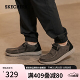 斯凯奇（Skechers）帆布鞋男士商务休闲鞋子66387 黑色 42.5 