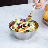 慕厨（Momscook）不锈钢碗 18cm大号隔热防烫防摔 耐用304吃饭碗 盛汤碗盛饭碗餐具碗 18×6.5cm双层碗(JAW18)