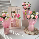 柏爱手工编织永生花生日礼物新年年会礼品圣诞结婚纪念日摆件实用闺蜜