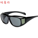 特奇玛夜视镜 红外夜视眼镜防远光高清夜视镜男女司机太阳镜高清偏光防风护目太阳镜 【抖音款】黑色黑灰片-太阳镜