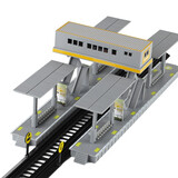 铠威和谐号火车动车语音声光合金高铁模型遥控复兴号儿童玩具生日礼物 场景站台一套/含4节轨道