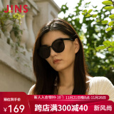 睛姿（JINS）太阳镜女平面镜超轻镜框TR90时尚防晒墨镜眼镜LRF20S215 94黑色