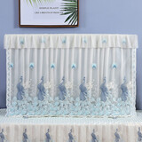 温恋（wenlian）电视机罩防尘罩布艺液晶电视罩防尘罩电视套布艺蕾丝电视防尘罩 孔雀蓝开机不取款 55英寸