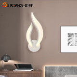 炬胜北欧现代简约床头壁灯LED卧室创意灯具墙灯温馨走廊过道墙壁灯 白色A款-9W白光