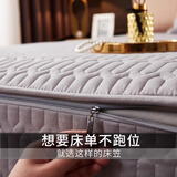 雅鹿2026年新款六面全包拉链床笠罩席梦思床垫保护套床罩加厚防滑床笠 升级款布边-高级灰【六面全包】 1.8m*2m +20cm【适合20cm左右床垫