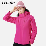 探拓（TECTOP）户外服 女抓绒内胆防风防寒滑雪服保暖冲锋衣95134CF 女款玫红 L