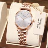 Spirra阿妈妮情人节礼物满天星手表女士2025年新款镶钻简约气质防水品牌 0014玫壳白面-玫钢带