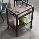 姗姗木艺茶水柜茶几茶桌边几麻将桌小桌子茶台置物架棋牌室可移动茶水架子