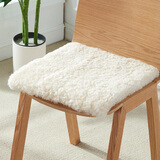 澳尊（AOZUN）澳洲卷毛椅垫羊毛椅子垫轻奢简约羊毛沙发垫羊皮垫子短毛坐垫 OM 象牙 澳洲卷毛 方形40*40cm