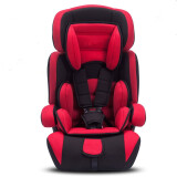 贝蒂乐儿童汽车安全座椅 加强防护婴儿座椅 9个月-12岁 可配ISOFIX 红黑色