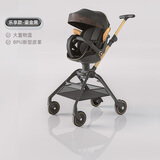 karmababy卡曼天使遛娃神器可坐可躺高景观便携式宝宝婴儿手推车轻便可折叠 【乐享款】天使-鎏金黑