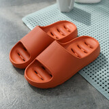 麦乐朵浴室拖鞋女夏天家居家用室内卫生间洗澡漏水镂空速干防滑凉拖鞋男 橙色【【漏水加厚底】 37-38码
