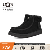 UGG冬季新款女士休闲舒适平底中帮圆头拉链时尚便鞋 1143955 BLK | 黑色 36