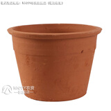 花盆土陶红陶土花盆60年代老式泥瓦盆黑陶大口径透气吸水不上釉花 红陶 口径26高19(2个装)