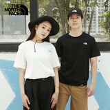 北面（The North Face）短袖T恤男女情侣款小熊宽松休闲透气半袖 米白色 L /175