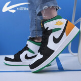 耐克（NIKE）【潮】Air Jordan aj1板鞋男女新款高帮休闲跑步运动耐磨篮球鞋 BQ6931/852542-101/白绿橙 37.5 GS