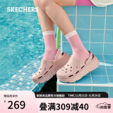 斯凯奇（Skechers）女鞋夏泡泡鞋软弹厚底增高外穿洞洞鞋凉拖鞋111127