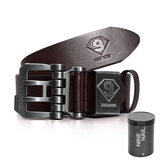 九段钉（Nine Nail）男士皮带真皮裤腰带头层牛皮复古美式双针扣腰带老公生日礼物 潮咖色（原装礼盒） 110cm （裤子30-35码）