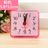 迷你闹钟创意学生床头闹钟可爱时尚个性卡通床头现代简约数字台钟 粉色