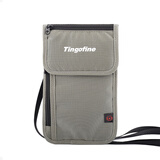 FREESCOPERFID防盗刷挎包贴身护照包隐形证件收纳包出国留学旅游随身手机包 灰色-RFID防盗刷