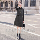 丝柏舍假两件连衣裙2025秋装新款女装休闲简约通勤长袖裙子