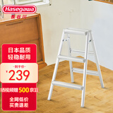 长谷川家用梯子人字梯铝合金家用折叠收纳梯凳SE-8(三步高0.79米)